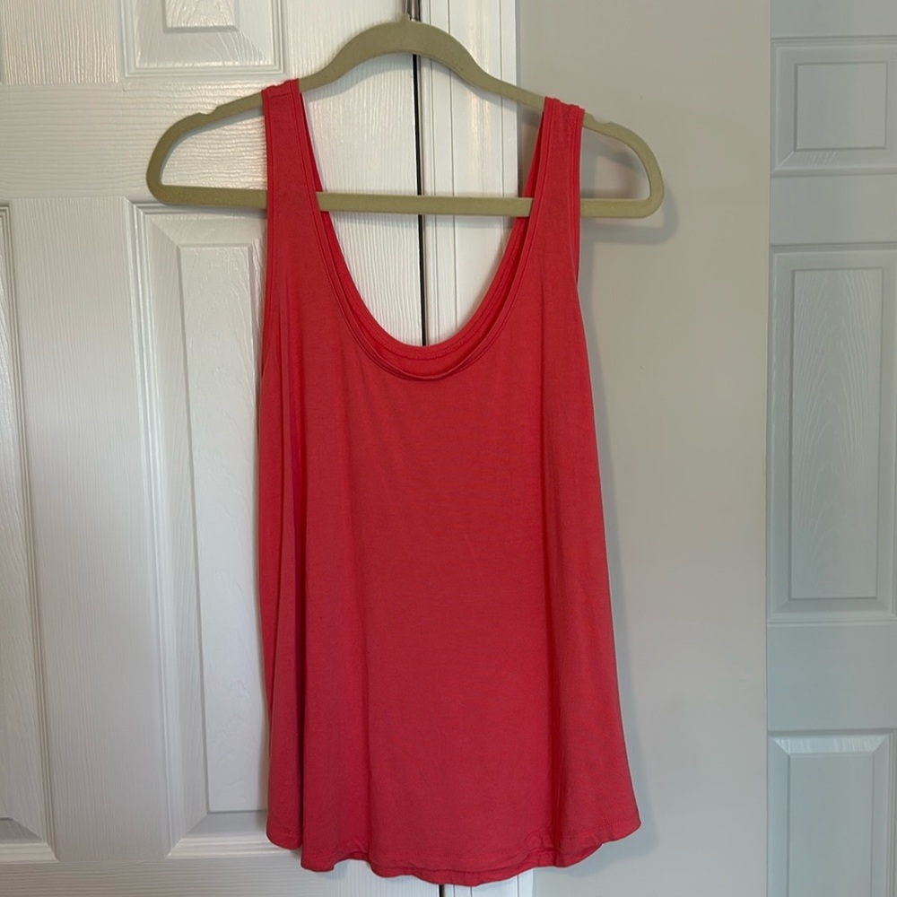 A New Day Hot Pink Loose Fit Scoop Neck Tank Top Size M